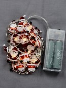 20 Warm White LED Santa's 2m String Fairy Battery Light