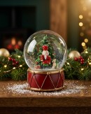 16cm Nutcracker & Christmas Tree Waterball Christmas Snow Globe
