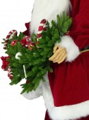 Singing & Dancing Santa Holding Decorated Swag - 1.5m