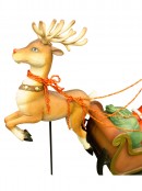 Santa, Sleigh & Reindeer Christmas Decor - 1.2m