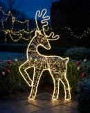 1m Radiant Standing Reindeer Outdoor Warm White Neon & String LED Display