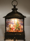 Santa At Home Large LED Musical Christmas Snow Globe Lantern | 27cm