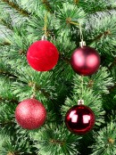 24x Dynamic Apple Red Essential Mixed Texture Bauble Pack | 60mm