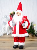 Traditional Santa Claus With Present & Gift Sack Decorative Ornament - 72cm