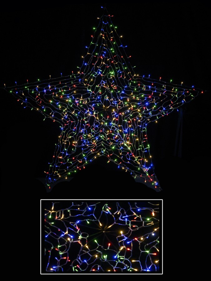 Stunning Multi-Colour LED Star Net Light - 1.8m 