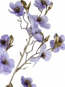 Violet Double-flowering Plum Inspired Christmas Flower Long Stem - 30cm Wide