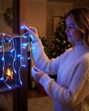 420 Blue & Cool White LED Icicle Lights 8 Function With Memory Hold | 10m