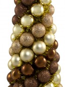 Chocolate, Copper & Gold Bauble Table Top Tree - 33cm