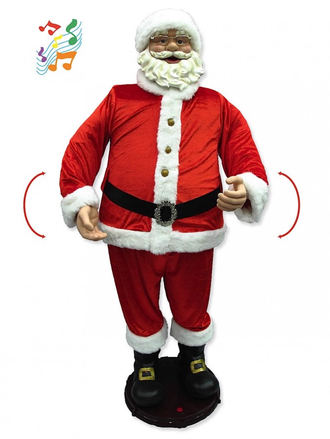 Musical Swinging Hips Santa Animation - 1.5m