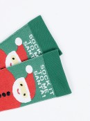 Sock It To Me Santa! Red & Green Long Christmas Socks - One Size Fits Most