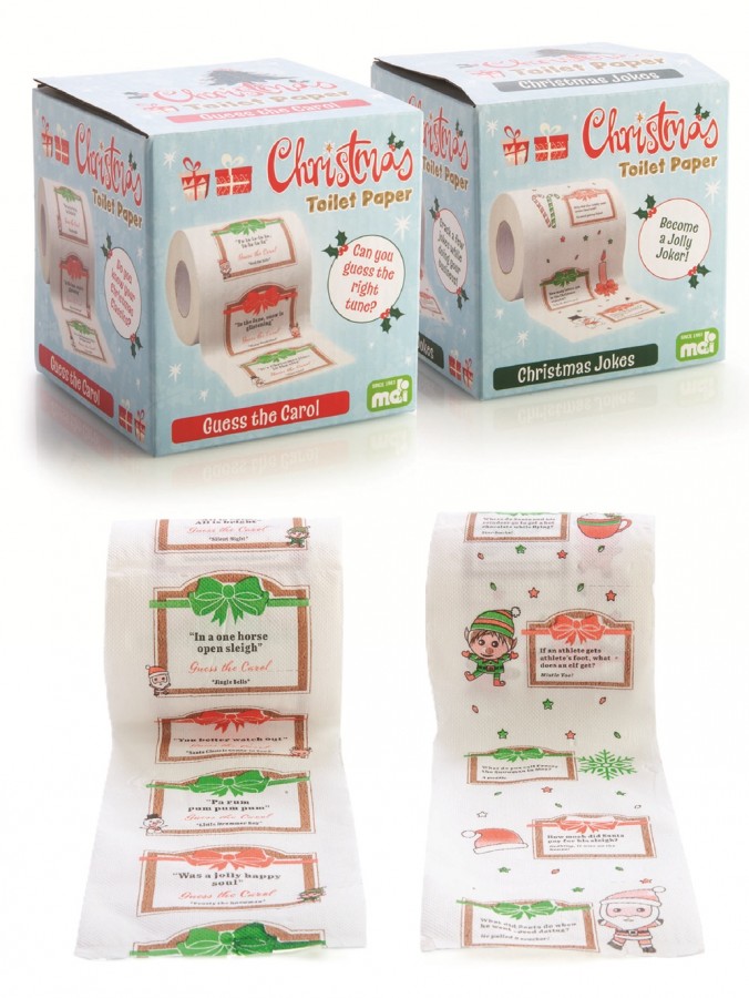 Assorted Christmas Jokes & Guess The Carol Novelty Toilet Paper