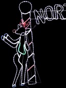 Santa & Deer North Pole Archway LED Rope Light Silhouette - 2.3m