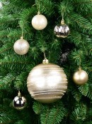 32x 60mm & 15cm Platinum Matte, Shiny, Pearl & Glitter Christmas Baubles