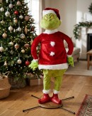 Dr. Seuss Official Life Size Animated Hip Swinging & Talking Mr Grinch | 1.7m