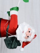 Padded Rope Climbing Santa With Lights Outdoor Hanging Decoration - 1.7m