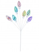 Pastel Rainbow C9 Bulb Christmas Decorative Spray Long Stem - 30cm Wide