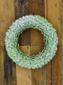 Mint Green Glittered Pine Cone Petal Christmas Wreath - 30cm