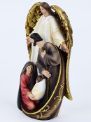 Angel Of Nativity Scene With The Holy Family Resin Christmas Ornament - 19cm