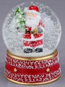 85mm Santa & Christmas Tree Mini Waterball Snow Globe Ornament
