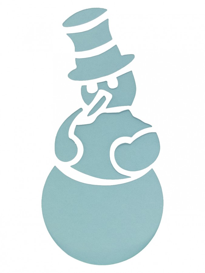 Snowman Window Stencil - 25cm