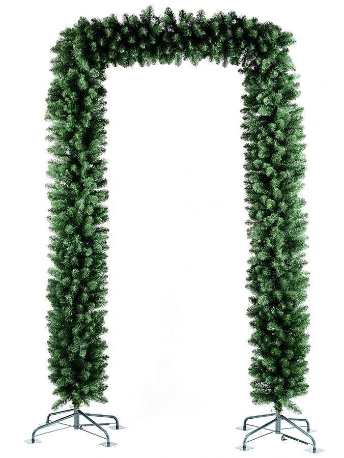 Balsam Fir Hedge Look Traditional Christmas Tree Archway With 1200 Tips - 2.4m