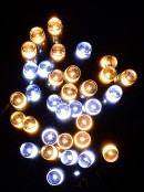 300 Warm & Cool White LED Concave Bulb Christmas Fairy String Lights - 15m