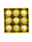 Soft Gold Glitter & Matte Gold With Gold Glitter Swirls - 9 x 60mm