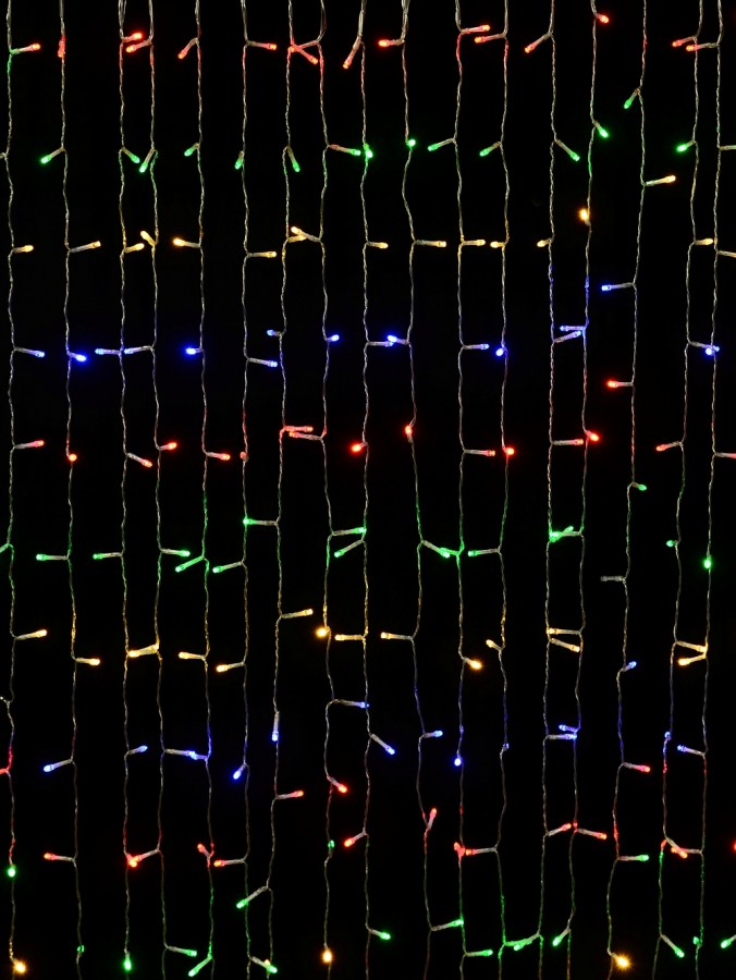 1200 Multi Colour LED Curtain Light 8 Function With Timer | 6m x 3m