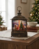 Santa At Home Large LED Musical Christmas Snow Globe Lantern | 27cm