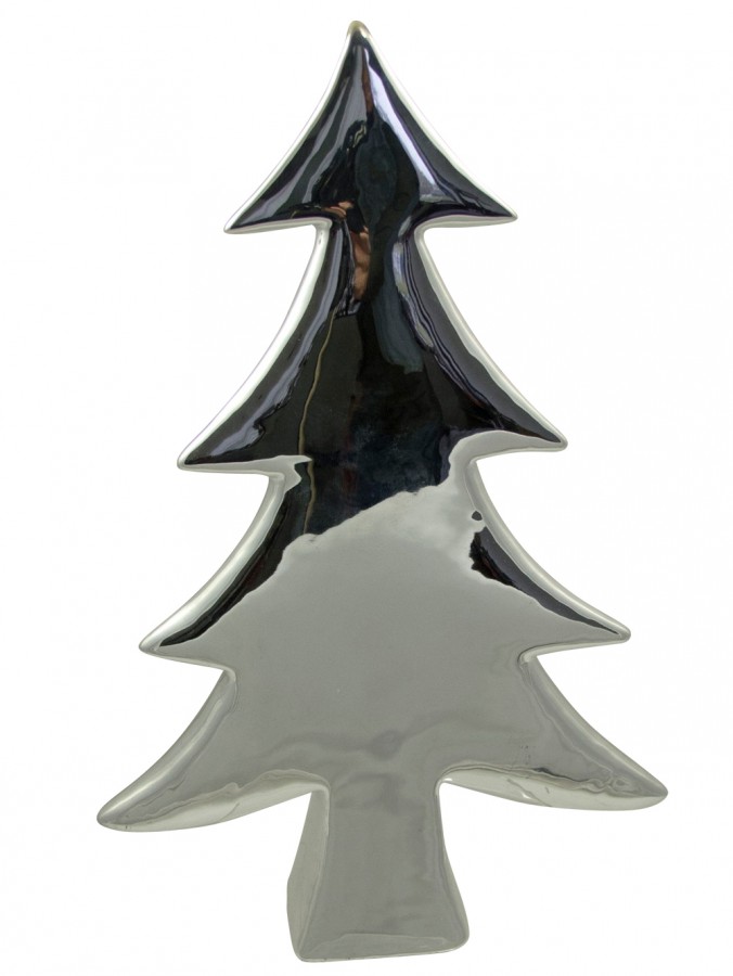 Shiny Winter Ceramic Christmas Tree - 30cm