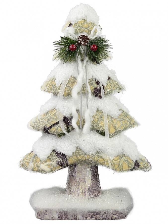Fabric Standing Winter Christmas tree Ornament - 40cm