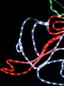 Multi Colour LED Christmas Bells & Mistletoe Rope Light Silhouette - 83cm