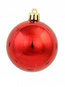 Various Red & Gold Baubles With Plain & Glittered Patterns - 9 x 60mm