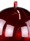10cm Red Transparent Christmas Ball Bauble