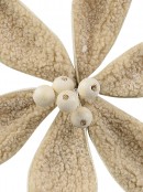 30cm Light Brown Wool Natural Poinsettia Flower Christmas Tree Clip Pick