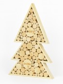 Natural Wood Christmas Tree Standing Ornament - 40cm