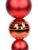 Metallic & Matte Red With Gold Glitter Large Finial Display Decoration - 45cm