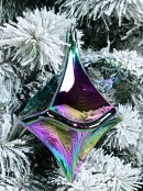 22cm Metallic Rainbow-Like Iridescent Diamond Finial Hanging Ornament