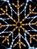 Cool & Warm White LED Radiating Snowflake Rope Light Silhouette - 94cm