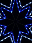 Blue & Cool White 5-Point Star of Bethlehem LED Rope Light Silhouette - 75cm