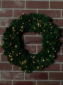 Balsam Pine Needle Pre-Lit Battery Christmas Wreath With 235 Tips - 56cm