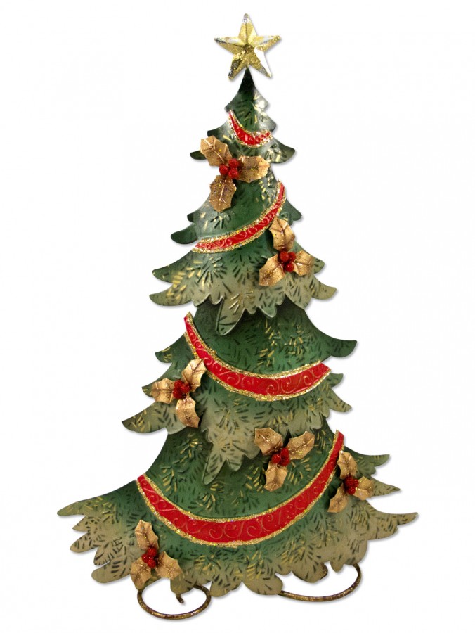 Christmas Tree Tin Ornament - 40cm