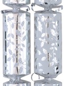 White & Shiny Silver Holly Leaf Vine Christmas Cracker Bon Bons - 10 x 36cm