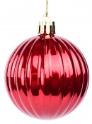 Red Assorted Shiny, Matte, Glitter & Pearl Christmas Baubles - 35 x 60mm