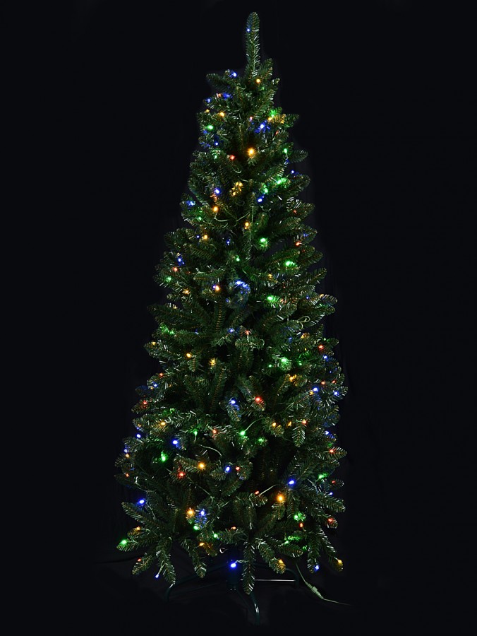 Pine Gorge Dual LED Pre-Lit Christmas Tree With 602 Tips & 250 Lights - 1.8m