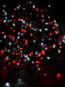 500 Red & Cool White LED Concave Bulb Christmas Fairy String Lights - 25m