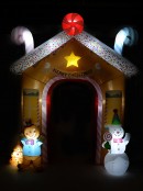 Gingerbread & Candy Theme Arch Illuminated Christmas Inflatable Display - 3m