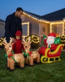 2.4m Large Santa, Sleigh & Reindeer | LED Outdoor Inflatable