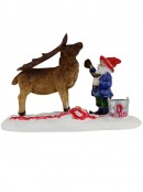 North Pole Santa, Reindeer & Elves Christmas Village Figurines - 8 Piece Set