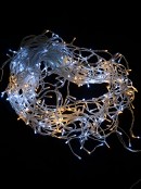 360 Warm & Cool White Concave Bulb LED Snowing Icicle String Light - 10m